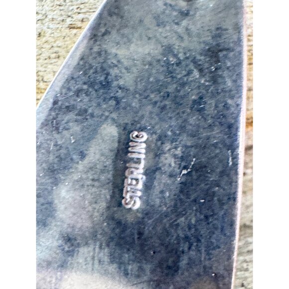 Sterling Silver Triangle Pendant With Multicolor Stone & Rope Detail 7.59g - Picture 6 of 8